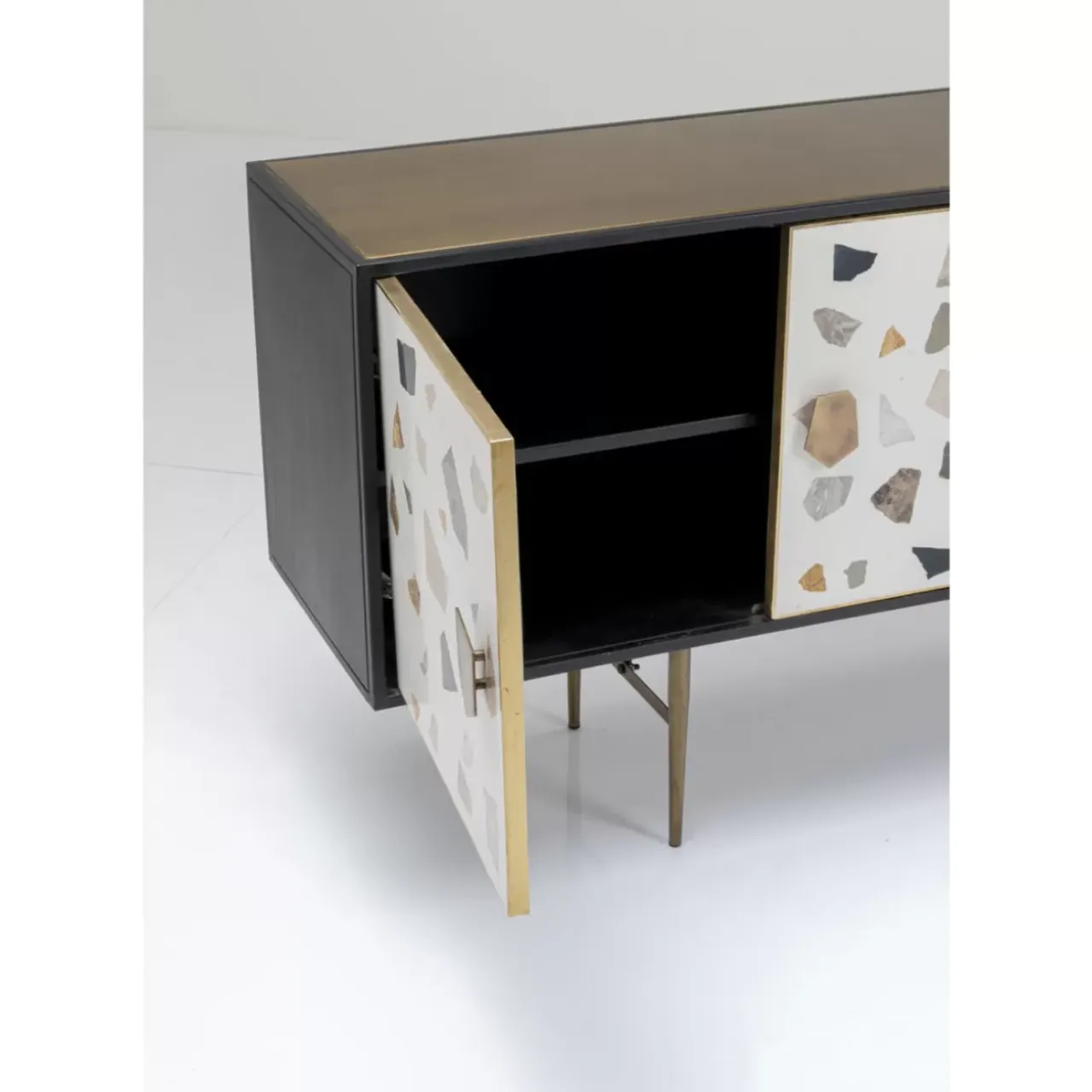Kommoden & Sideboards-KARE Design Sideboard Terrazzo 183Cm