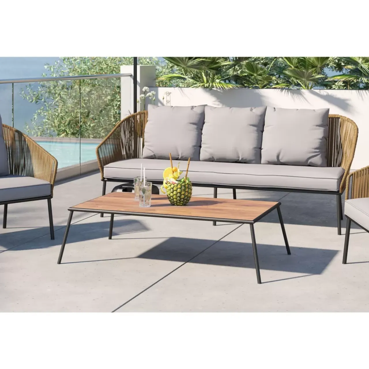Outdoormöbel-KARE Design Sitzgruppe Elba (4-Tlg.)