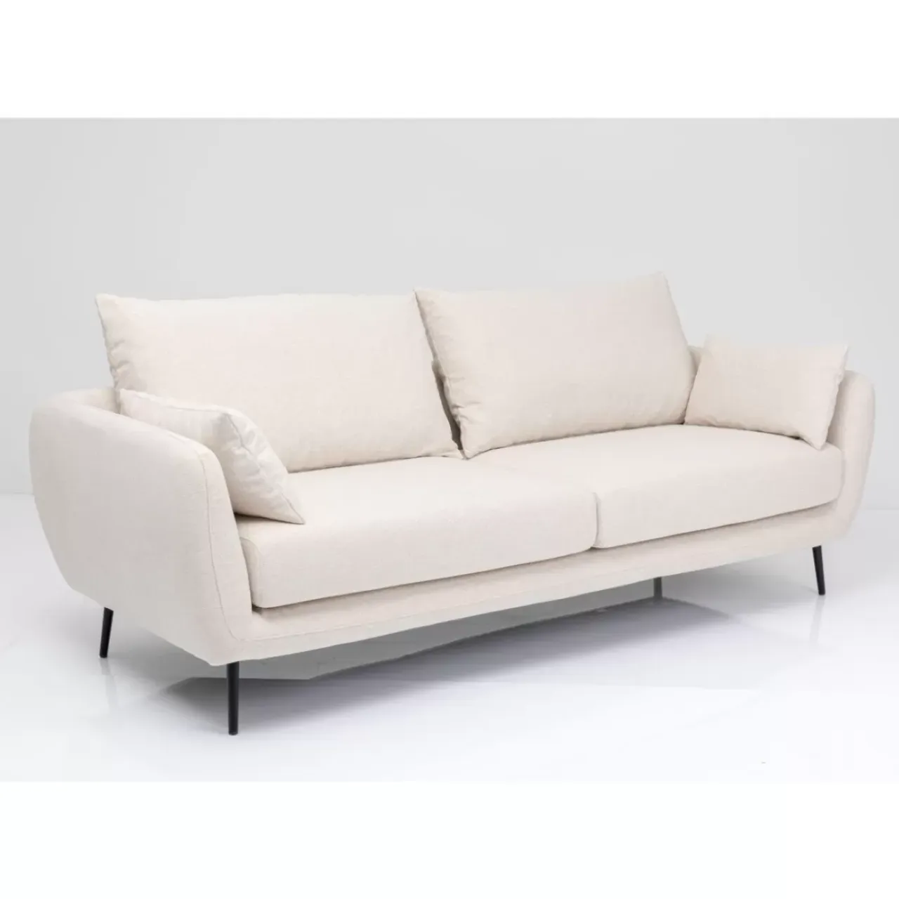 Sofas & Couches-KARE Design Sofa Amalfi 2-Sitzer Creme 219Cm