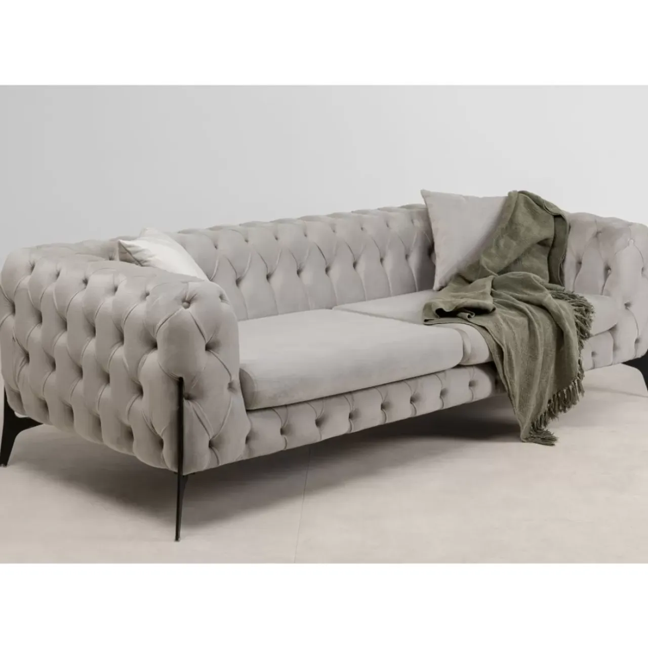 Sofas & Couches-KARE Design Sofa Bellissima 3-Sitzer Beige 240Cm