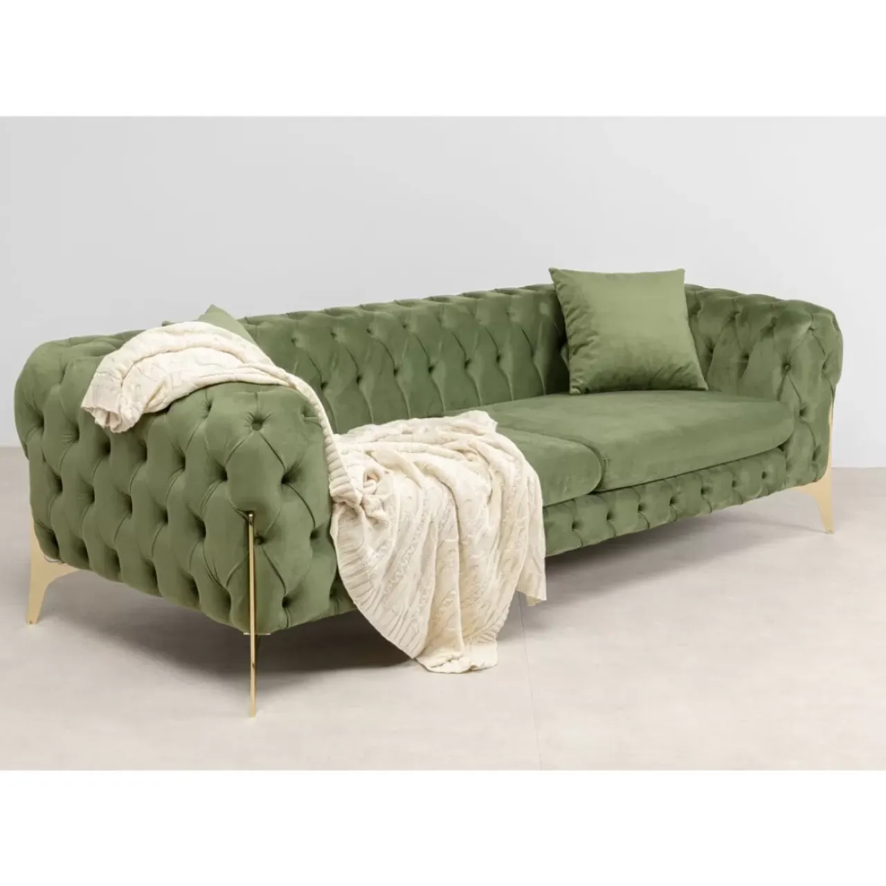 Sofas & Couches-KARE Design Sofa Bellissima 3-Sitzer Grun 240Cm