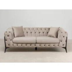 Sofas & Couches-KARE Design Sofa Bellissima 2-Sitzer Velvet Beige 200Cm