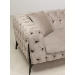 Sofas & Couches-KARE Design Sofa Bellissima 2-Sitzer Velvet Beige 200Cm