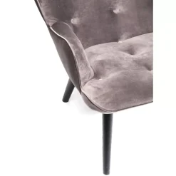 Sofas & Couches-KARE Design Sofa Black Vicky 2-Sitzer Velvet Grau