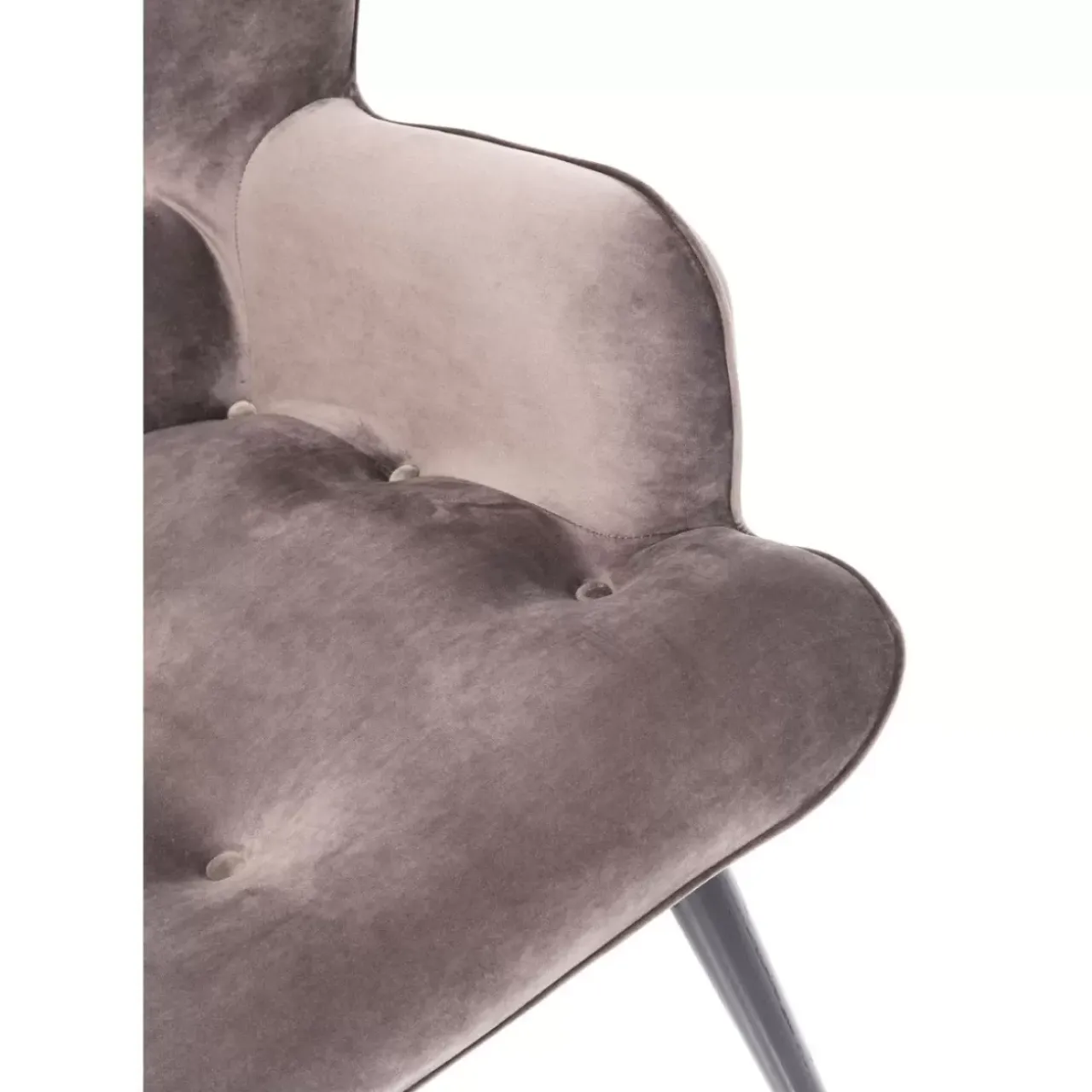 Sofas & Couches-KARE Design Sofa Black Vicky 2-Sitzer Velvet Grau