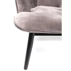 Sofas & Couches-KARE Design Sofa Black Vicky 2-Sitzer Velvet Grau