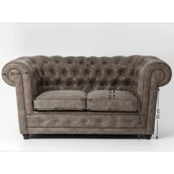 Sofas & Couches-KARE Design Sofa Cambridge 2-Sitzer Vintage Smart