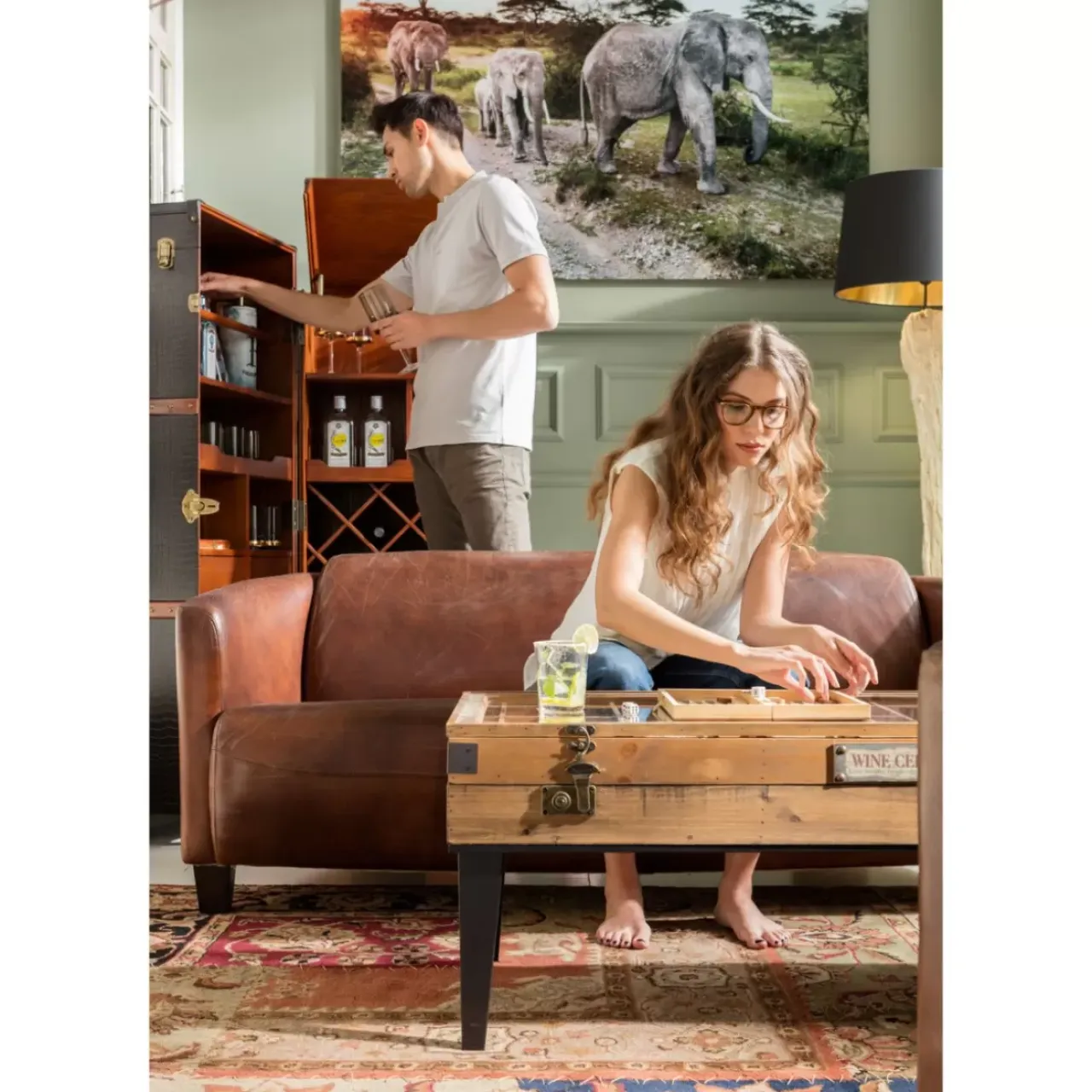 Sofas & Couches-KARE Design Sofa Cigar Lounge 3-Sitzer