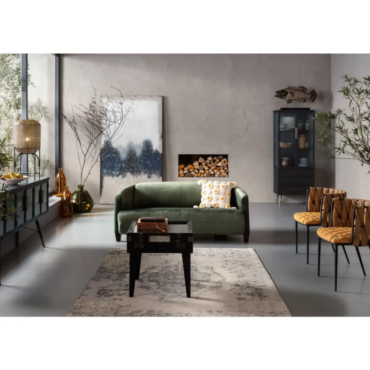 Sofas & Couches-KARE Design Sofa Cigar Lounge 3-Sitzer Grun