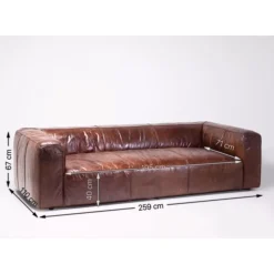 Sofas & Couches-KARE Design Sofa Cubetto 3-Sitzer 260Cm