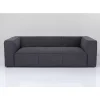 Sofas & Couches-KARE Design Sofa Cubetto 3-Sitzer Dunkelgrau 220Cm