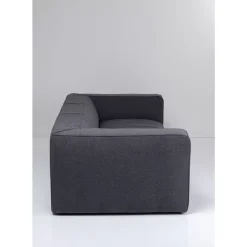 Sofas & Couches-KARE Design Sofa Cubetto 3-Sitzer Dunkelgrau 220Cm