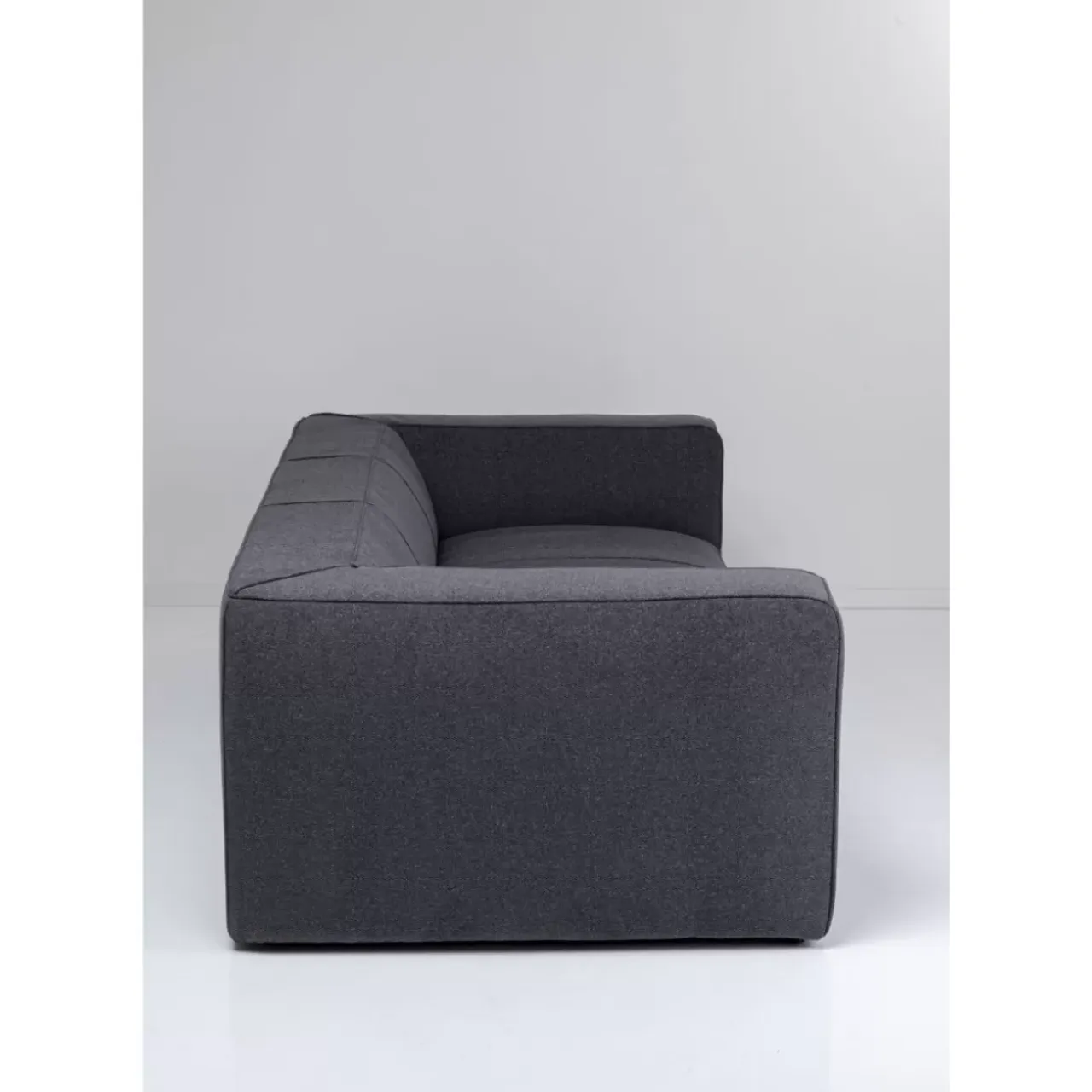 Sofas & Couches-KARE Design Sofa Cubetto 3-Sitzer Dunkelgrau 220Cm