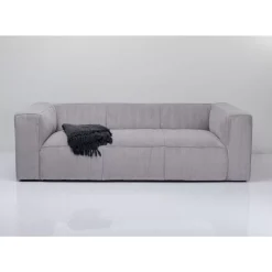 Sofas & Couches-KARE Design Sofa Cubetto 3-Sitzer Hellgrau 220Cm