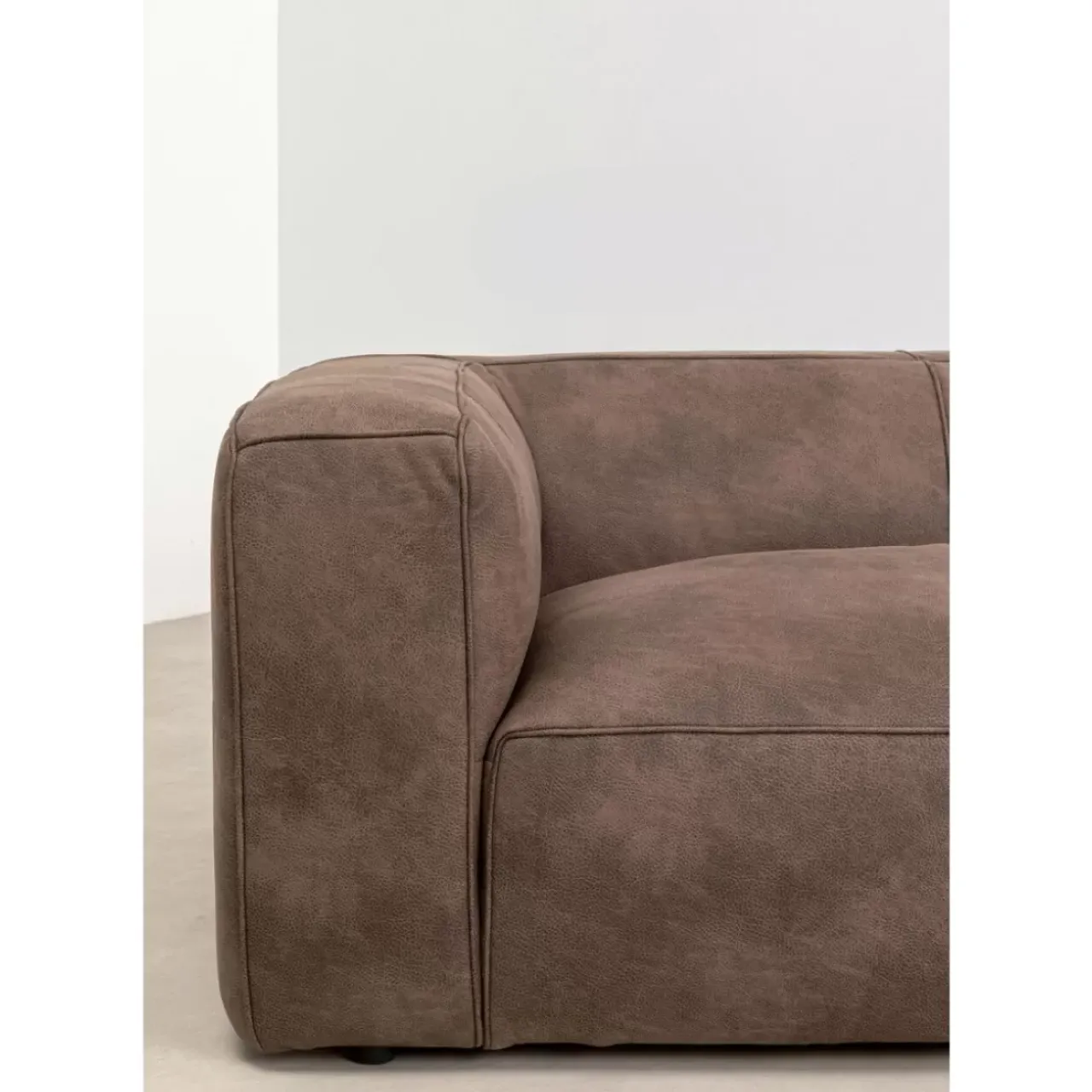 Sofas & Couches-KARE Design Sofa Cubetto 3-Sitzer Taupe 220Cm
