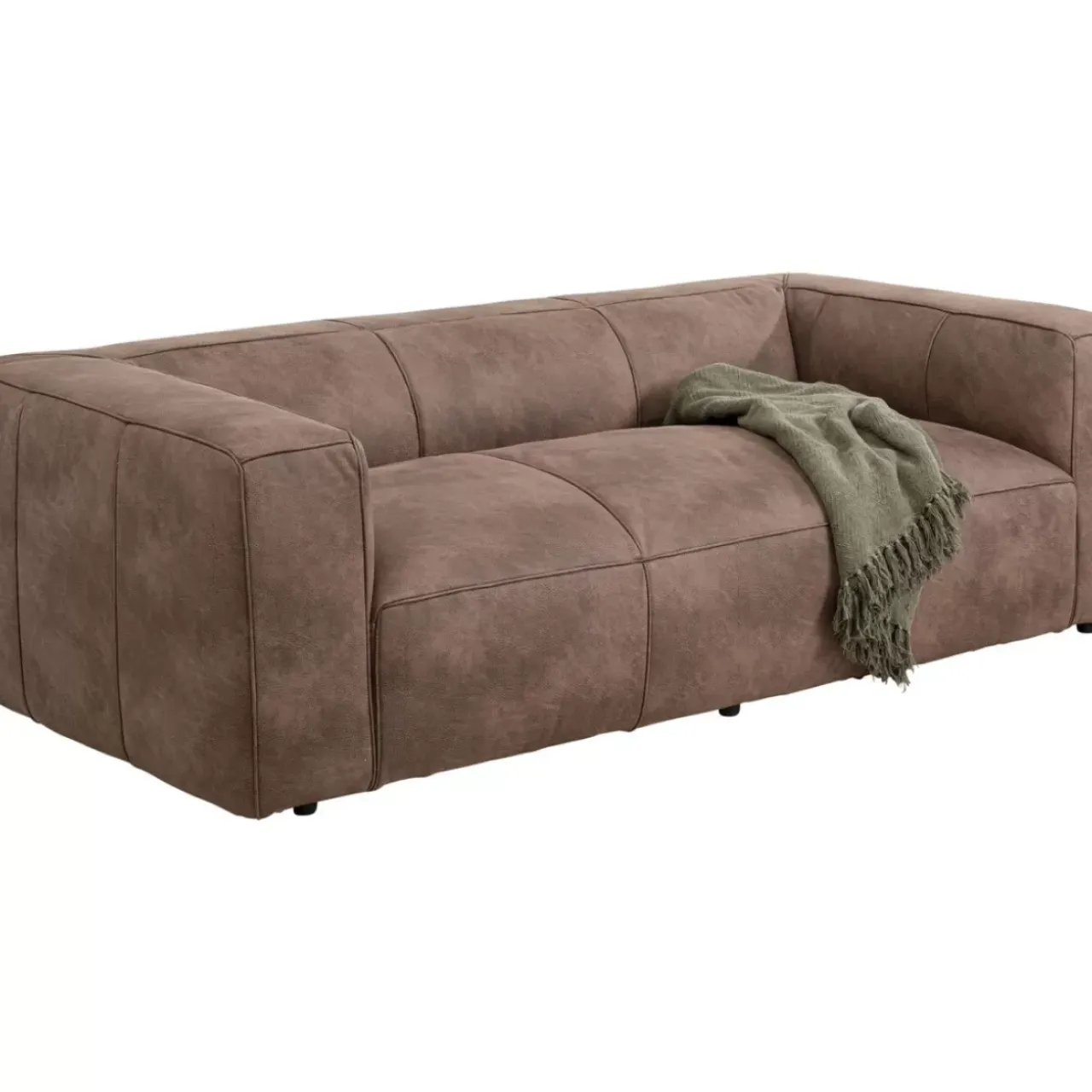 Sofas & Couches-KARE Design Sofa Cubetto 3-Sitzer Taupe 220Cm