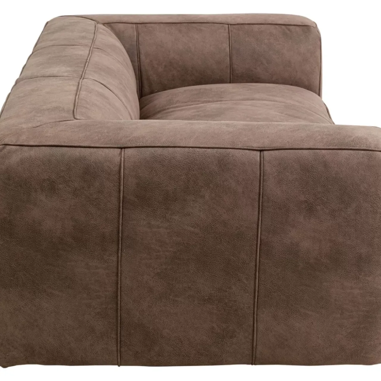 Sofas & Couches-KARE Design Sofa Cubetto 3-Sitzer Taupe 220Cm