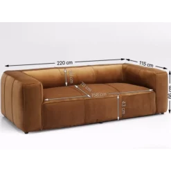 Sofas & Couches-KARE Design Sofa Cubetto 3-Sitzer Velvet Braun
