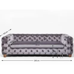 Sofas & Couches-KARE Design Sofa Desire 3-Sitzer Khaki