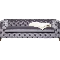 Sofas & Couches-KARE Design Sofa Desire 3-Sitzer Silbergrau