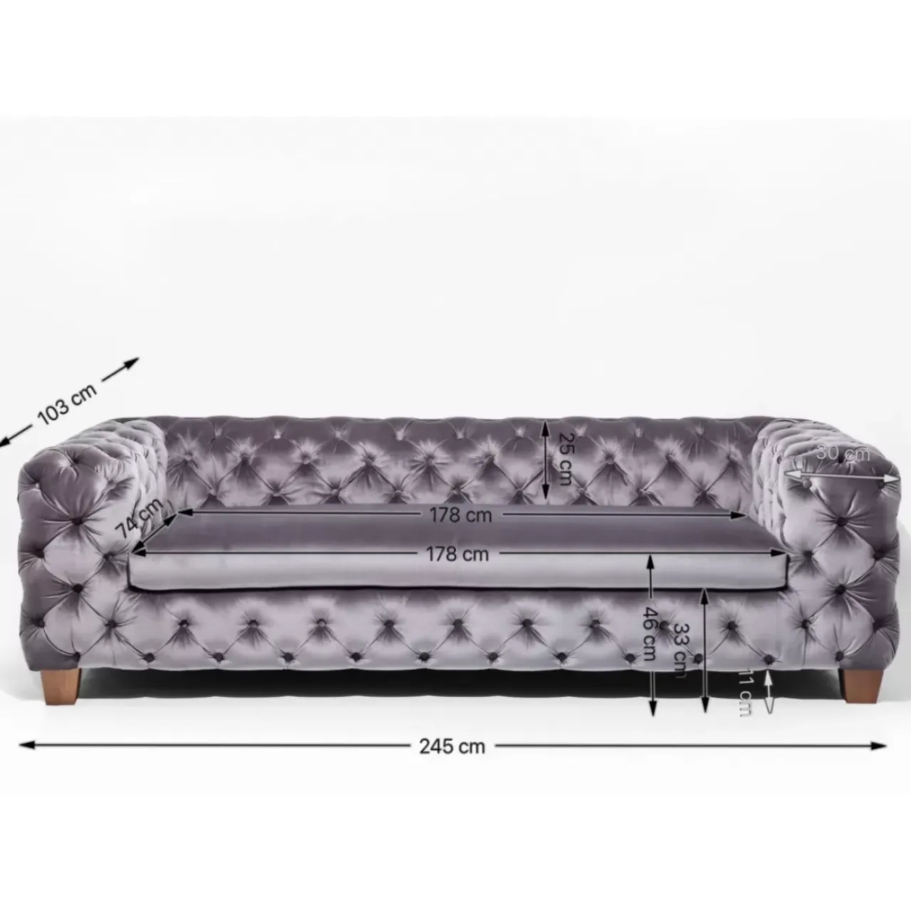 Sofas & Couches-KARE Design Sofa Desire 3-Sitzer Vintage Eco