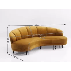 Sofas & Couches-KARE Design Sofa Dschinn 3-Sitzer Amber 233Cm