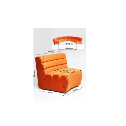 Sofas & Couches-KARE Design Sofa Element Wave Orange