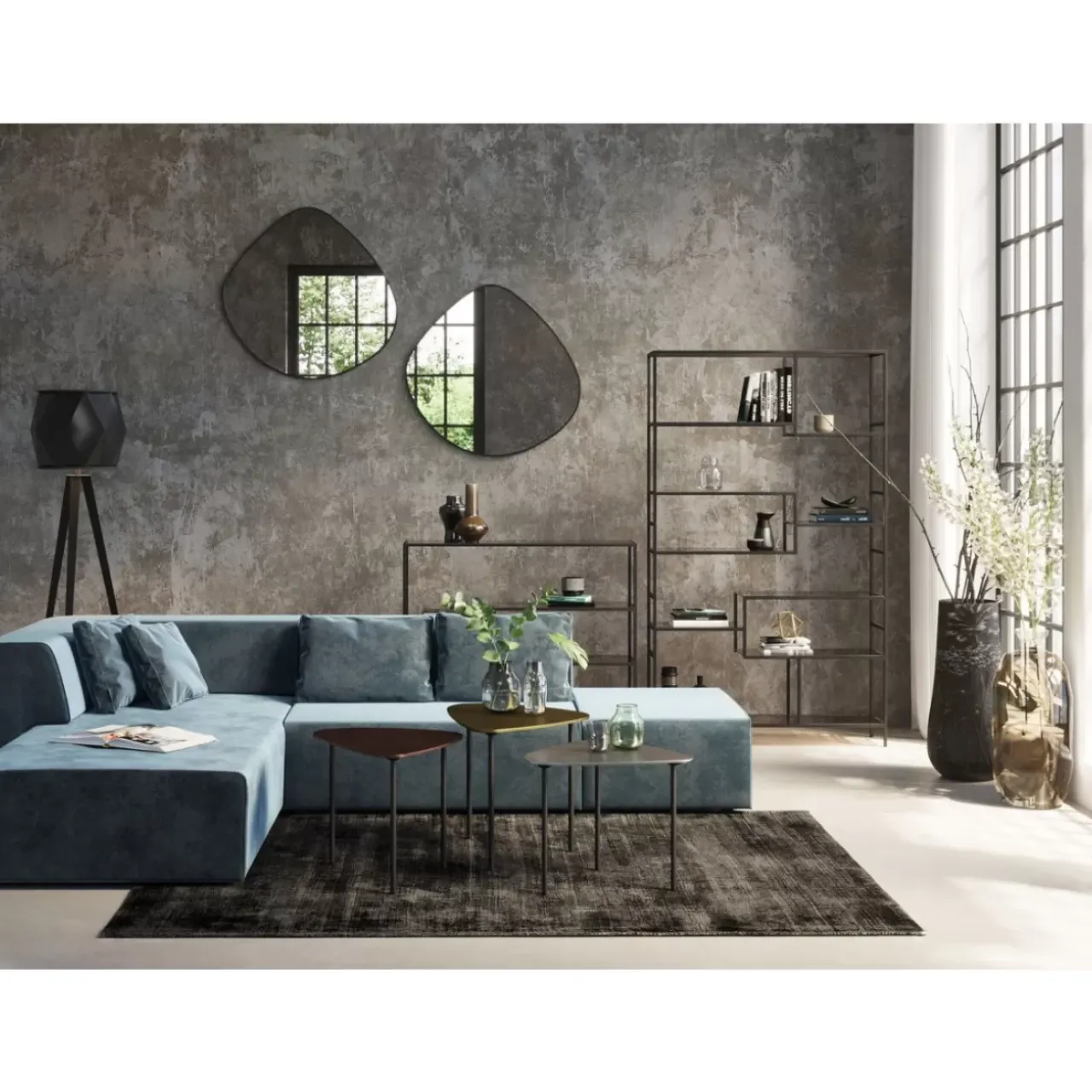 Sofas & Couches-KARE Design Sofa Infinity Velvet Ocean Links