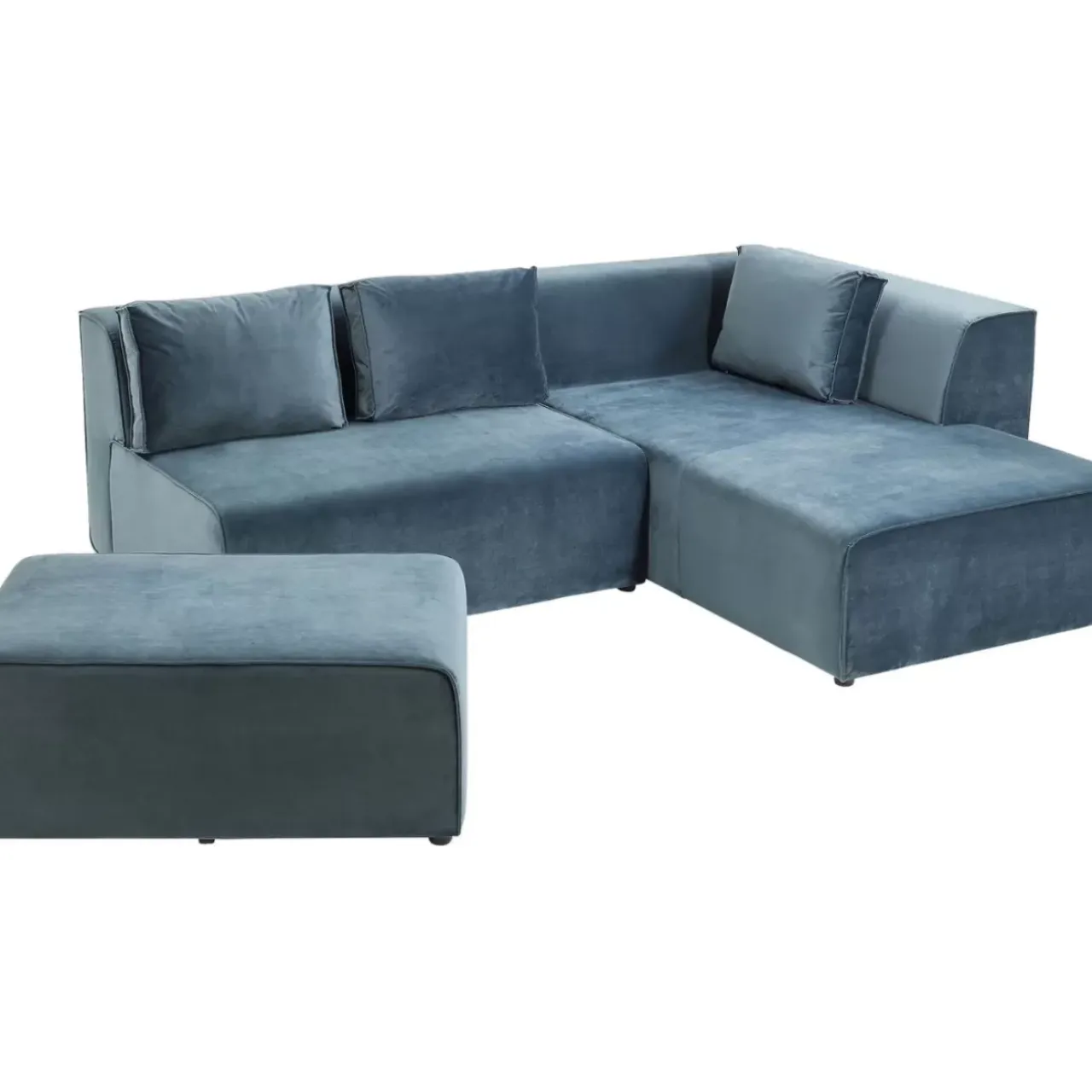 Sofas & Couches-KARE Design Sofa Infinity Velvet Ocean Rechts