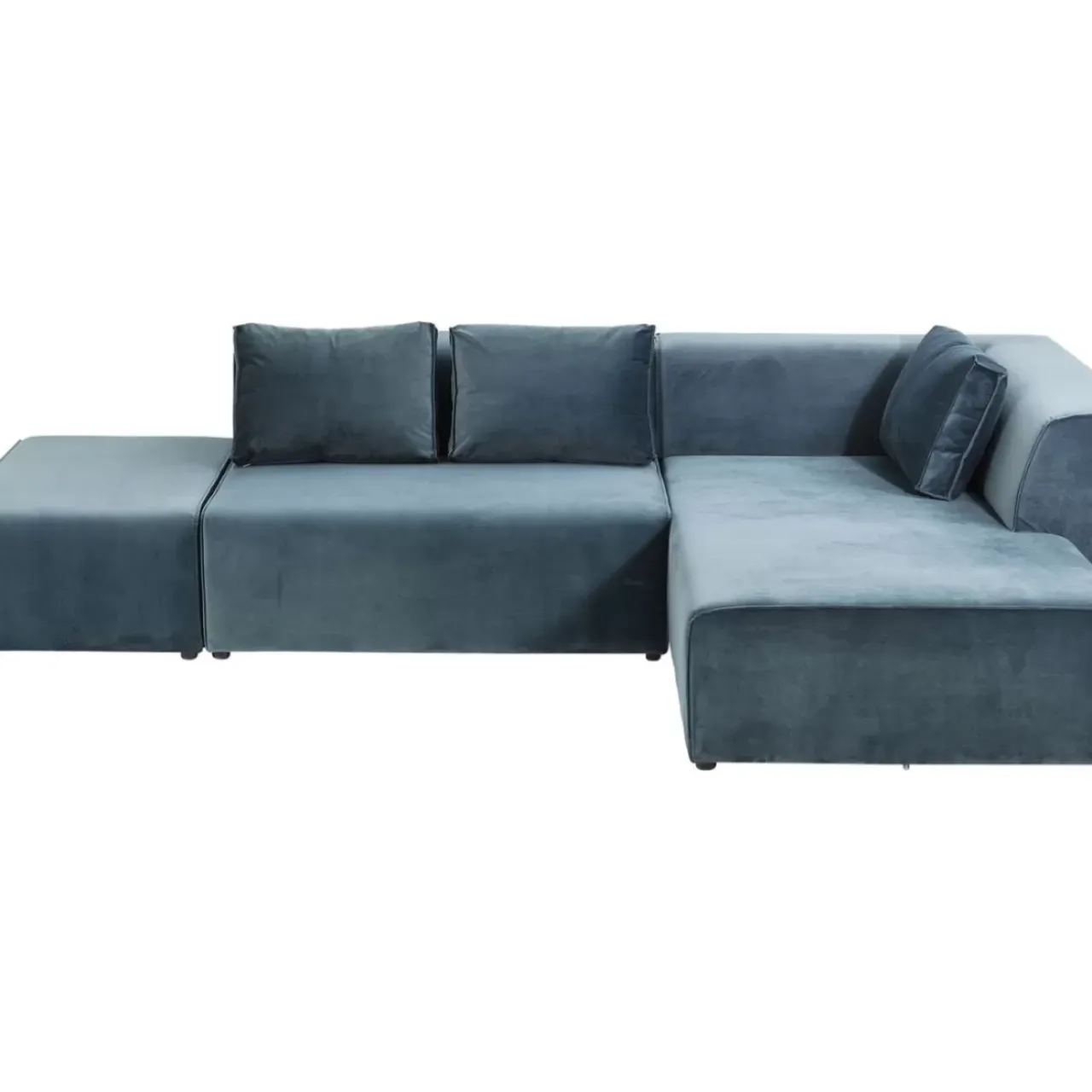 Sofas & Couches-KARE Design Sofa Infinity Velvet Ocean Rechts