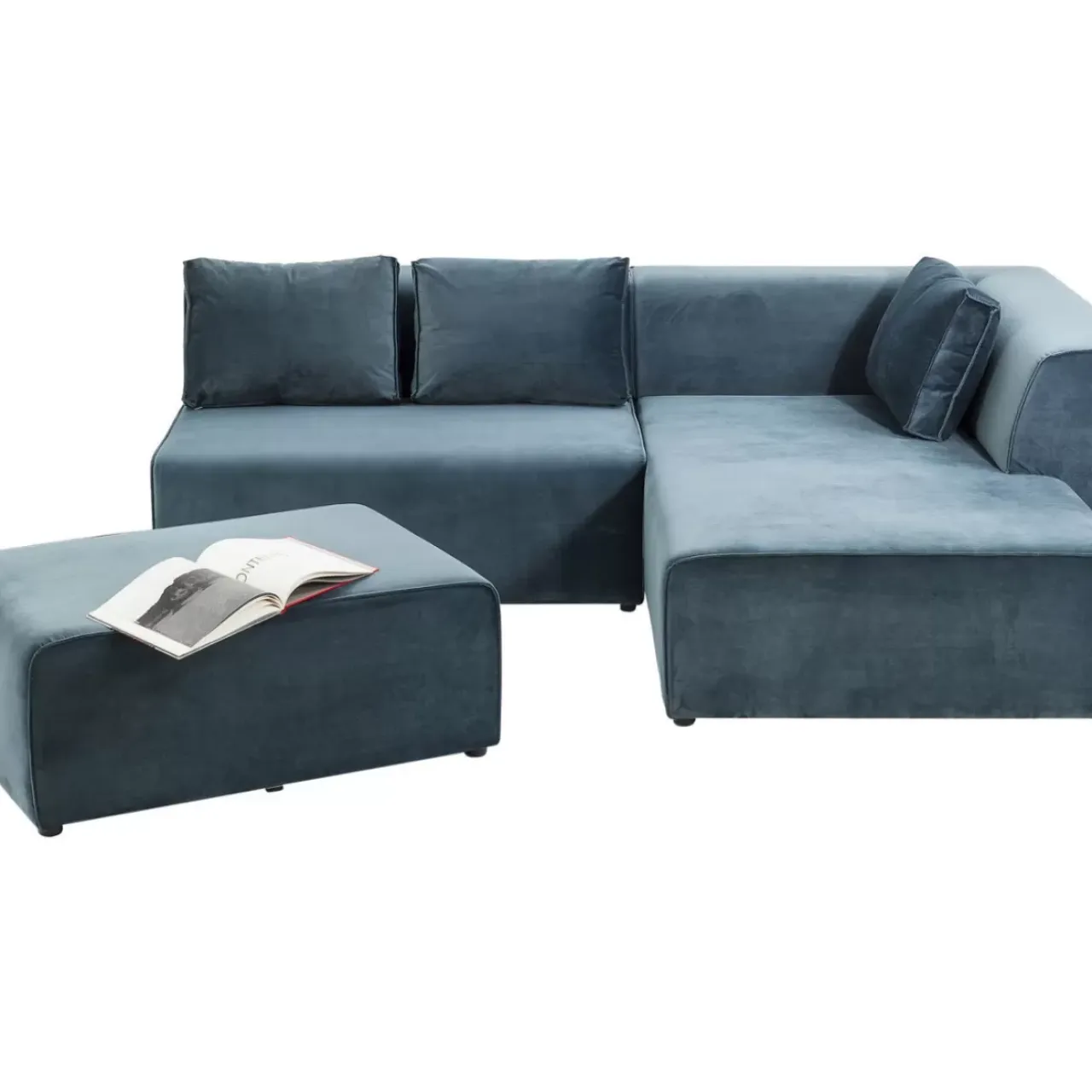 Sofas & Couches-KARE Design Sofa Infinity Velvet Ocean Rechts