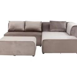 Sofas & Couches-KARE Design Sofa Infinity Velvet Taupe Rechts