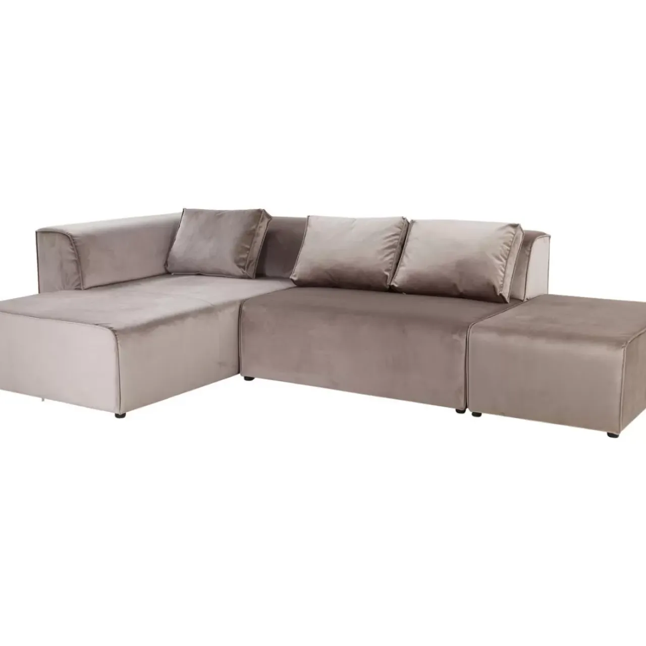 Sofas & Couches-KARE Design Sofa Infinity Velvet Taupe Links