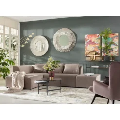 Sofas & Couches-KARE Design Sofa Infinity Velvet Taupe Links