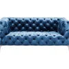 Sofas & Couches-KARE Design Sofa Look 2-Sitzer Velvet Blau
