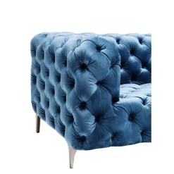 Sofas & Couches-KARE Design Sofa Look 2-Sitzer Velvet Blau