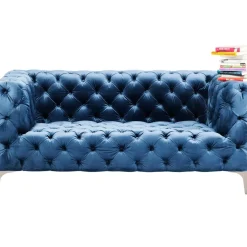 Sofas & Couches-KARE Design Sofa Look 2-Sitzer Velvet Blau