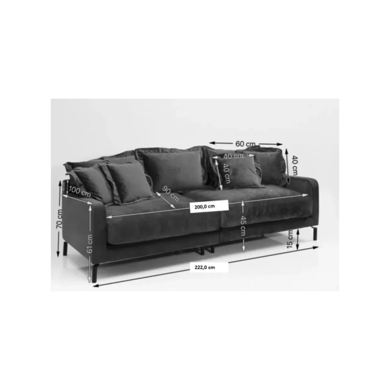 Sofas & Couches-KARE Design Sofa Lullaby 2-Sitzer Taupe