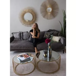 Sofas & Couches-KARE Design Sofa Lullaby 2-Sitzer Taupe