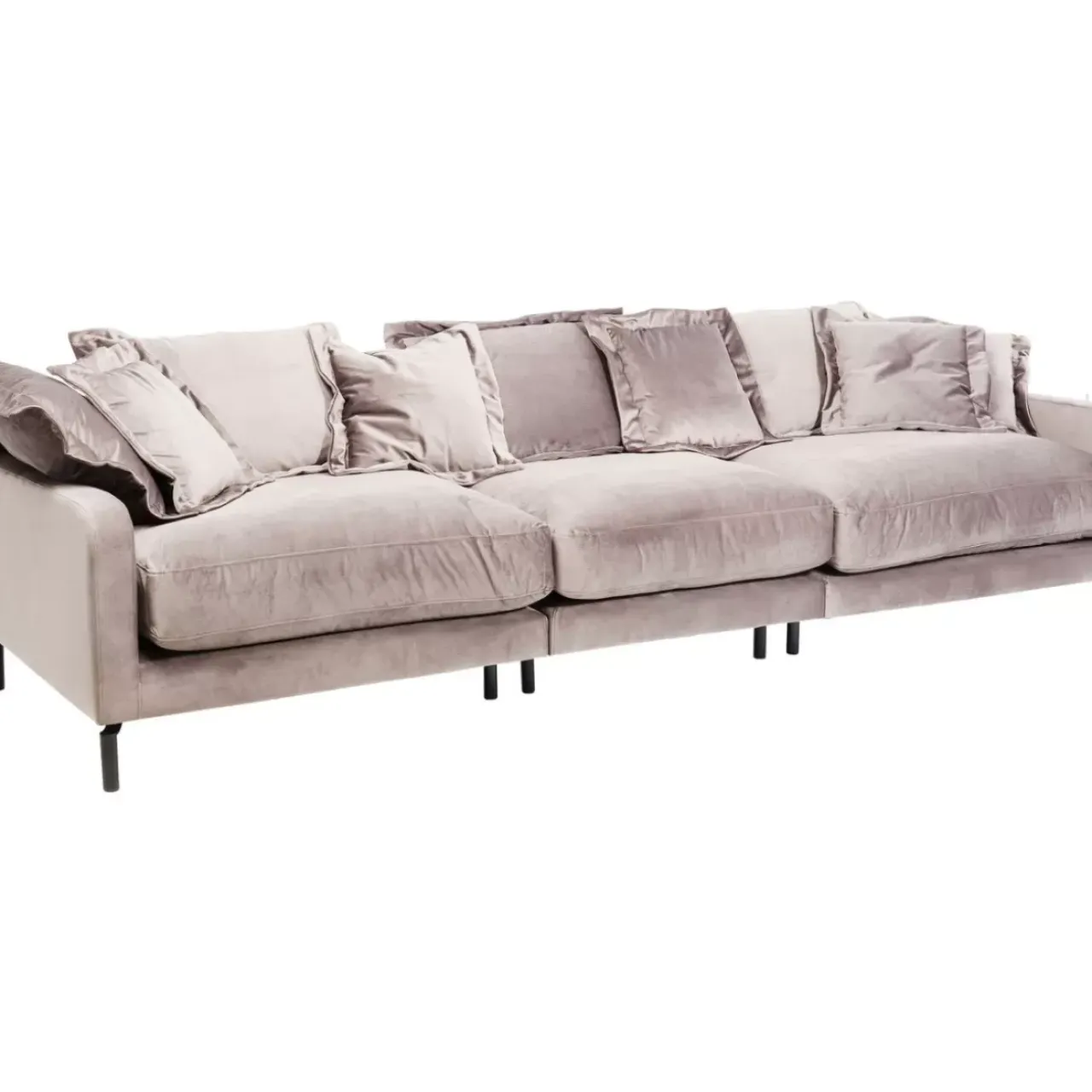 Sofas & Couches-KARE Design Sofa Lullaby 3-Sitzer Taupe