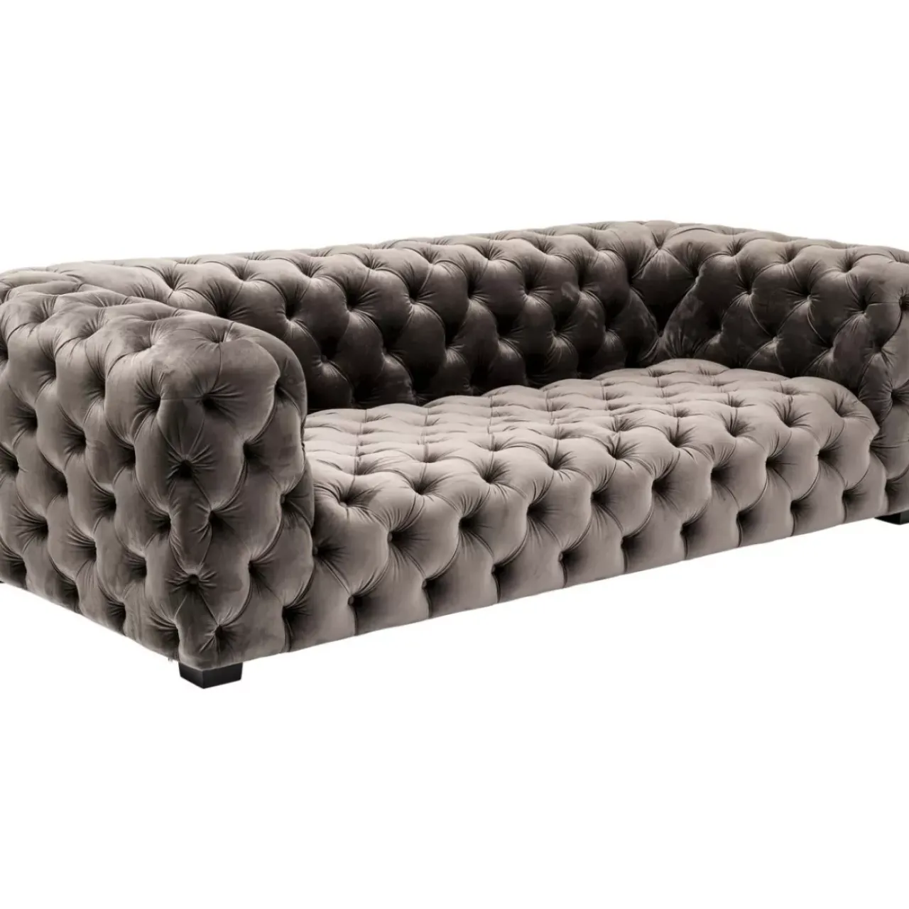 Sofas & Couches-KARE Design Sofa Metropol 3-Sitzer Grau 238Cm