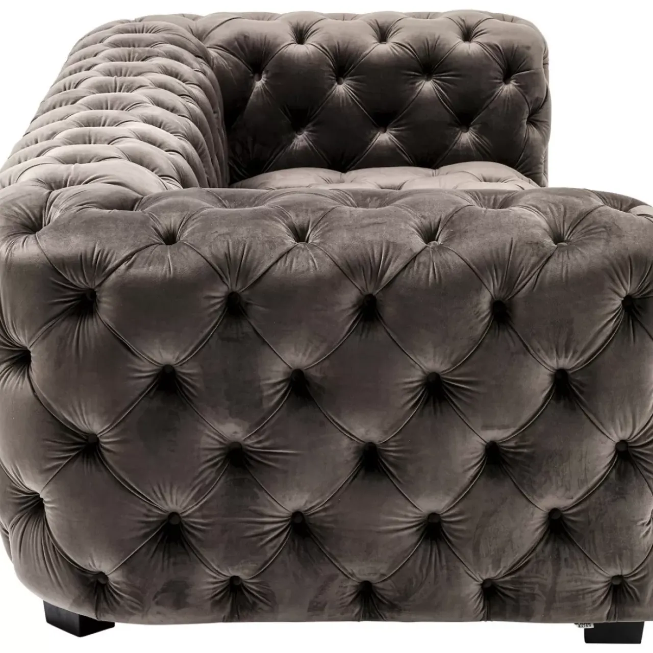 Sofas & Couches-KARE Design Sofa Metropol 3-Sitzer Grau 238Cm