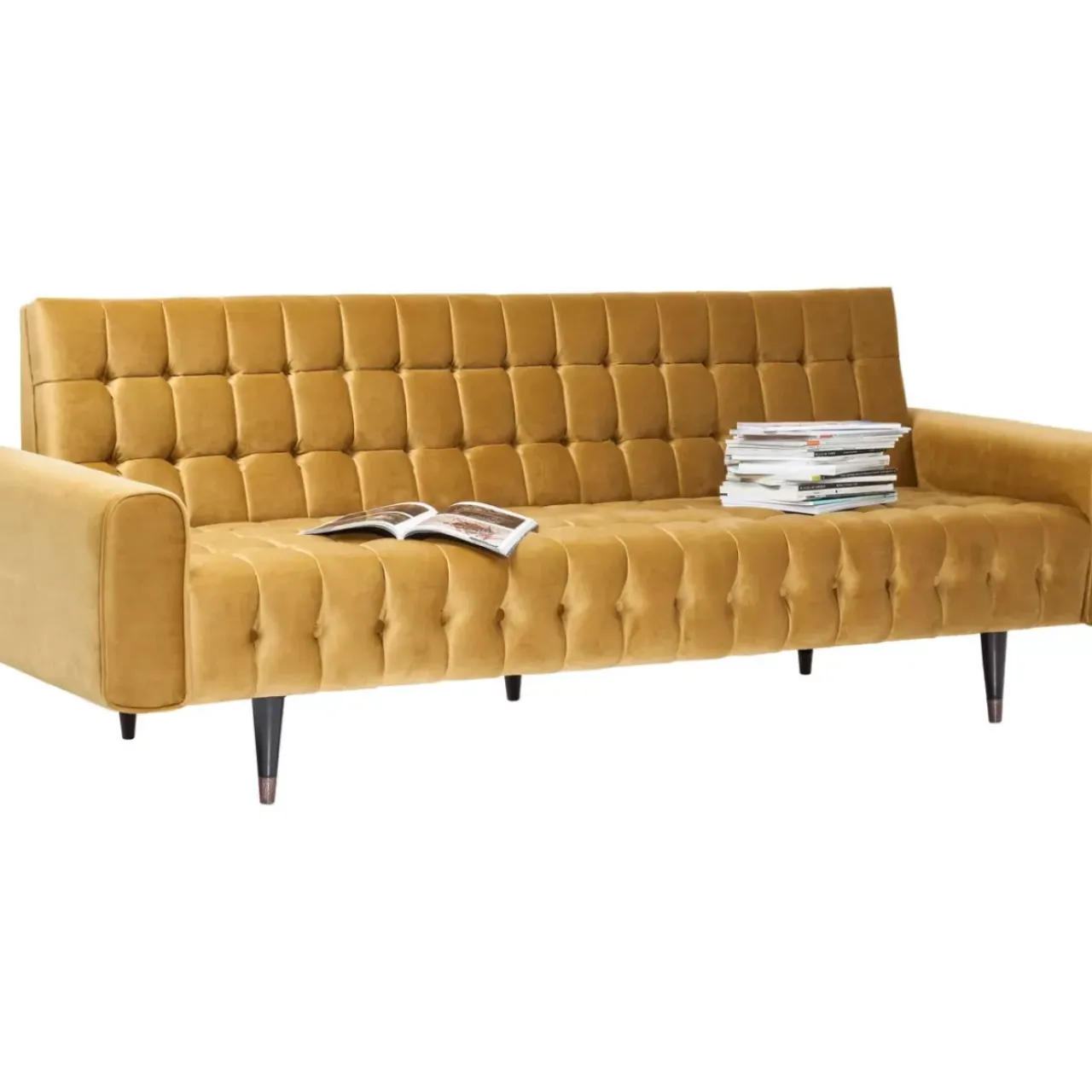 Sofas & Couches-KARE Design Sofa Milchbar 3-Sitzer Velvet Honey