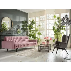Sofas & Couches-KARE Design Sofa Milchbar 3-Sitzer Velvet Rose