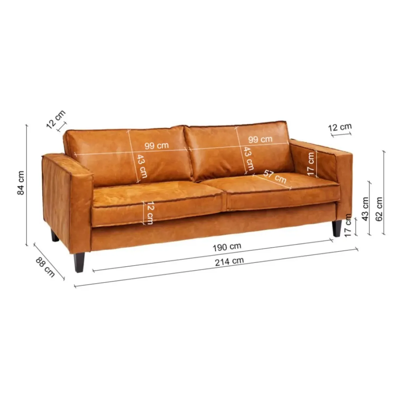 Sofas & Couches-KARE Design Sofa Neo 2-Sitzer Tobacco