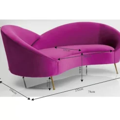 Sofas & Couches-KARE Design Sofa Night Fever 3-Sitzer Lila