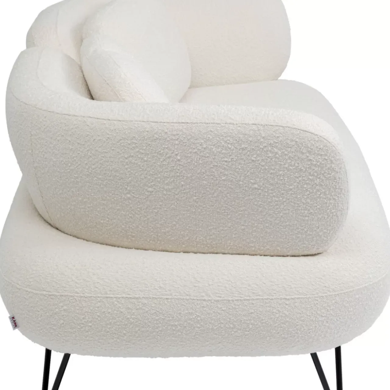 Sofas & Couches-KARE Design Sofa Peppo 2-Sitzer Weis 182Cm