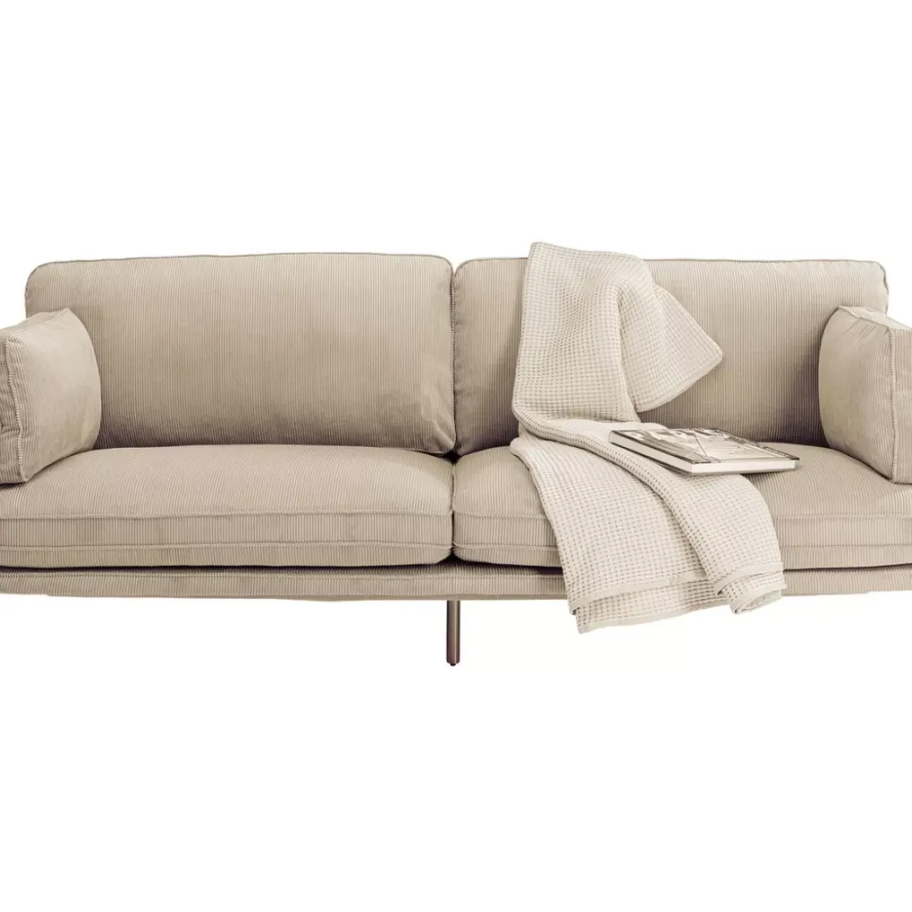 Sofas & Couches-KARE Design Sofa Shirly 3-Sitzer Creme