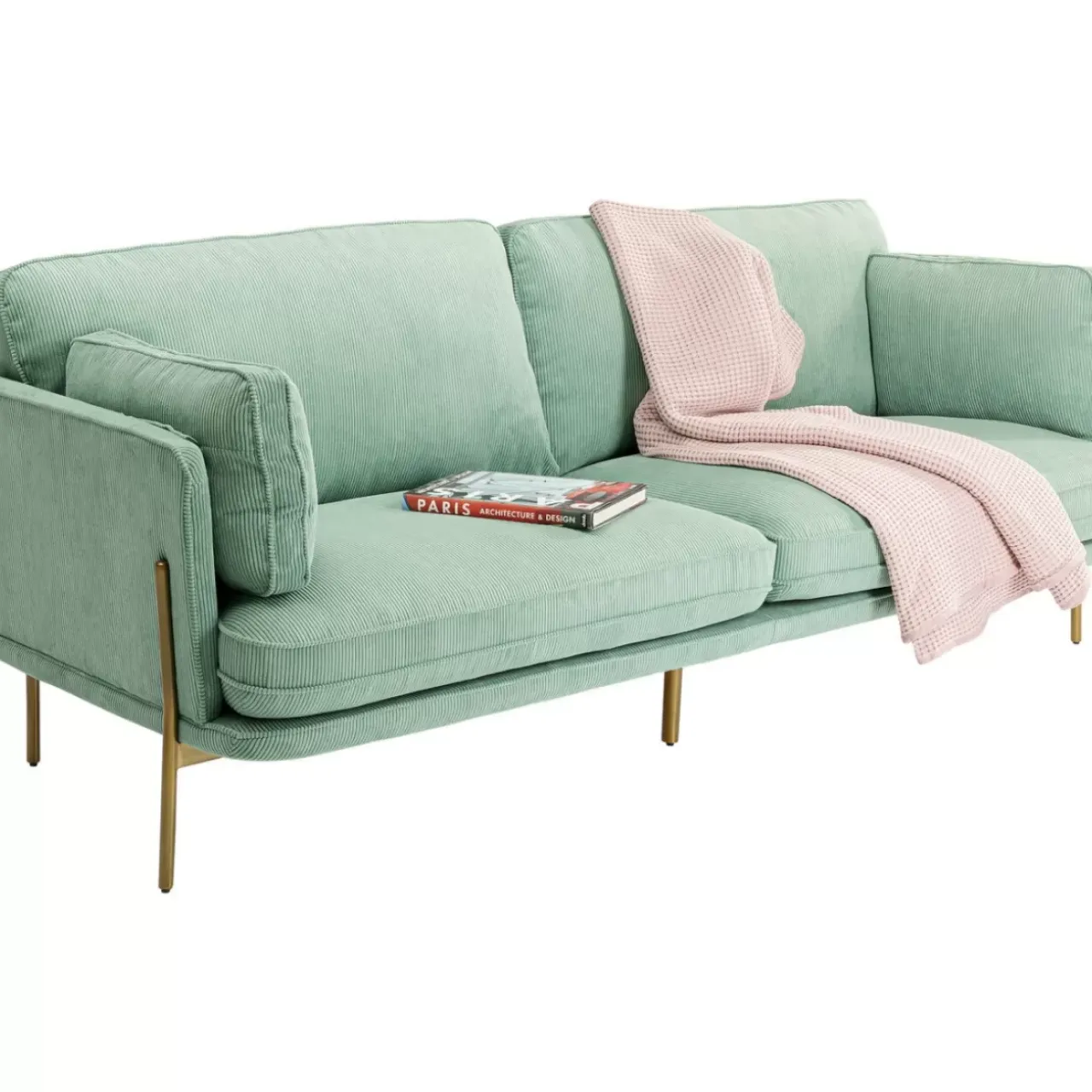 Sofas & Couches-KARE Design Sofa Shirly 3-Sitzer Mint