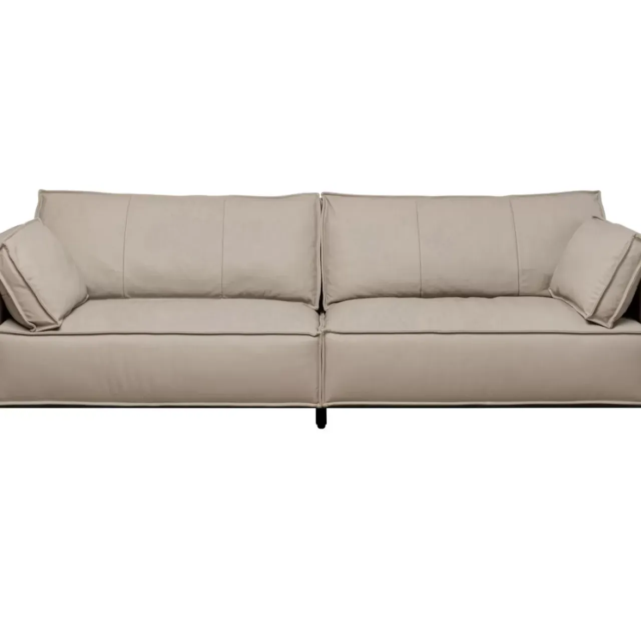 Sofas & Couches-KARE Design Sofa 3-Sitzer Victor Leder Grau 233Cm